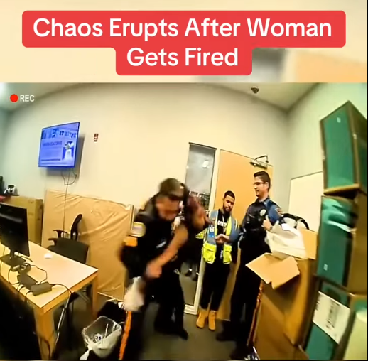 𝐏𝐚𝐫𝐭 𝟐: Chaos Erupts After Woman Gets Fired: Unhinged Office Meltdown and a Painful Takedown on the Floor