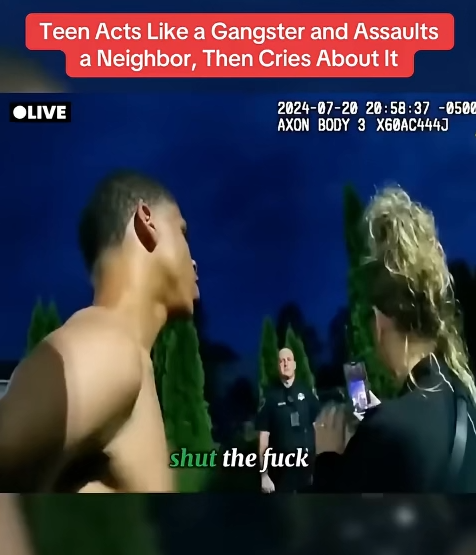 𝐏𝐚𝐫𝐭 𝟐: Teen Acts Tough, Attacks an Officer, and Breaks Down in Tears on the Lawn